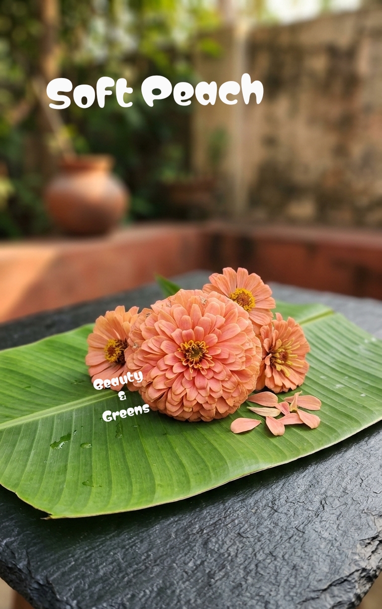 Soft Peach Zinnia Elegans Seeds