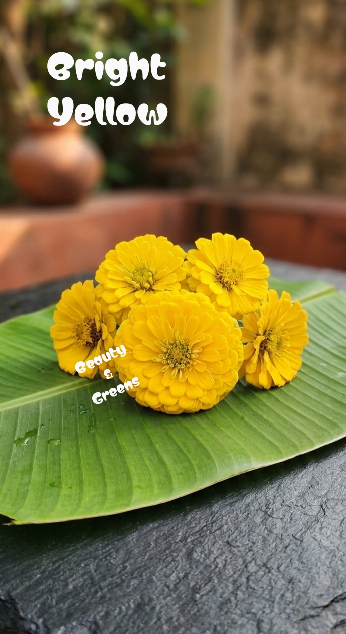 Bright Yellow Zinnia Elegans Seeds