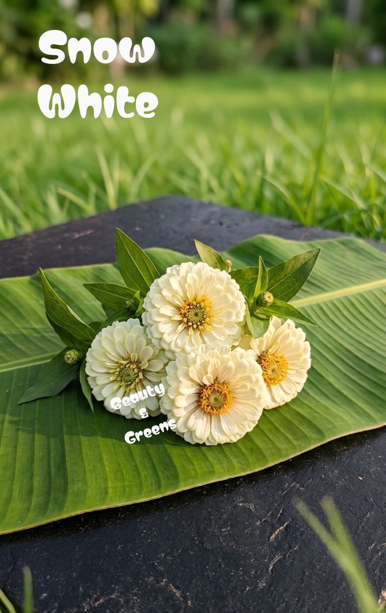 Snow White Zinnia Elegans Seeds